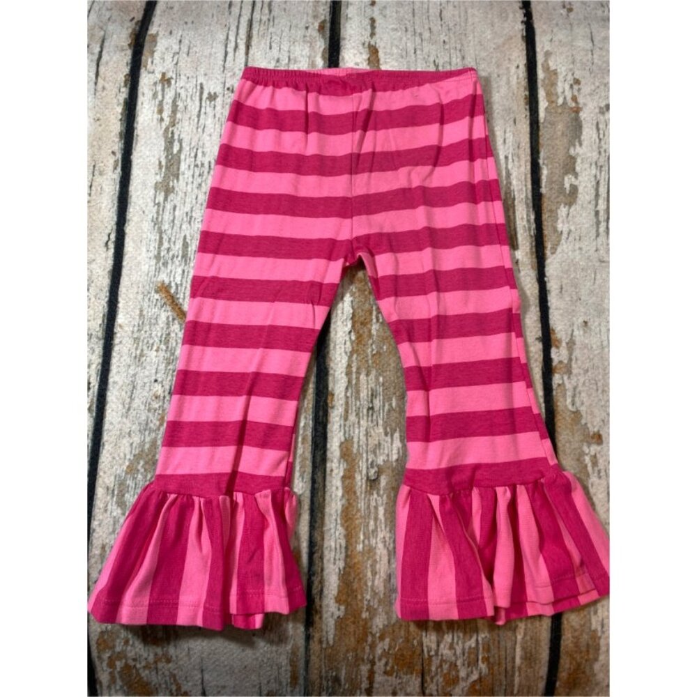 Giggle Moon Pink Striped Ruffle Capris - Picture 2 of 2